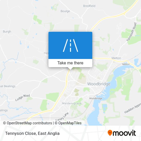 Tennyson Close map