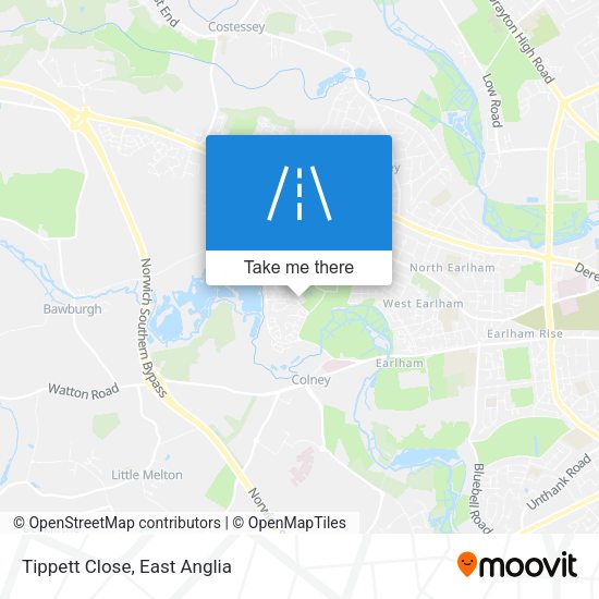 Tippett Close map