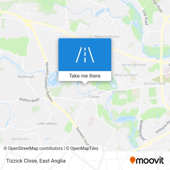 Tizzick Close map