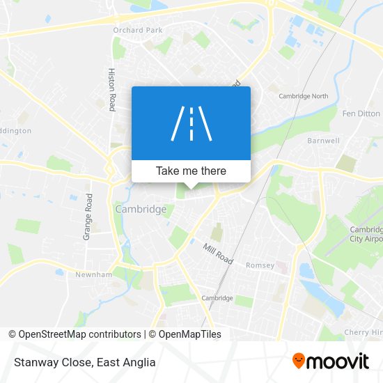 Stanway Close map