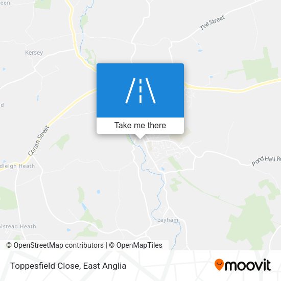 Toppesfield Close map
