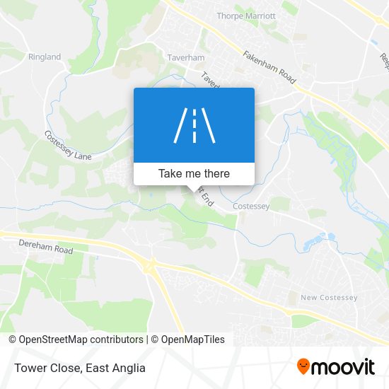 Tower Close map