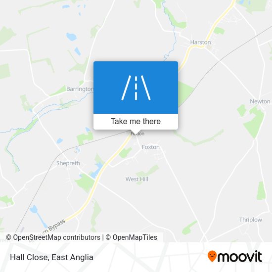 Hall Close map