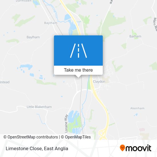 Limestone Close map