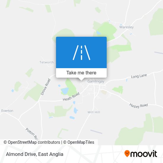 Almond Drive map