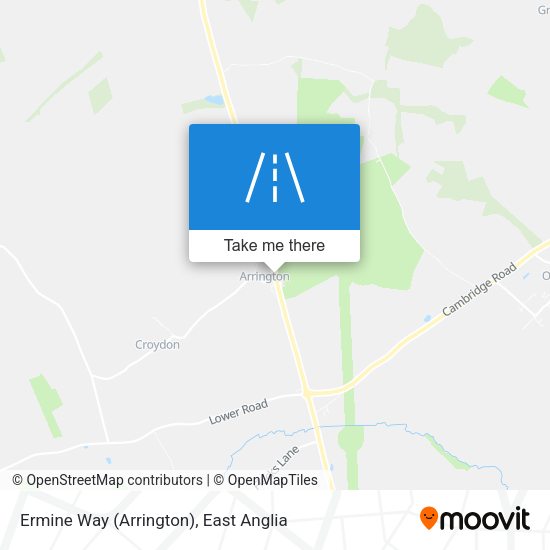 Ermine Way (Arrington) map
