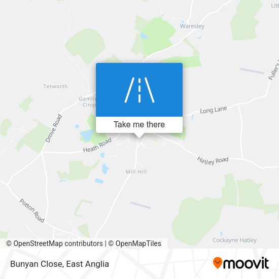 Bunyan Close map
