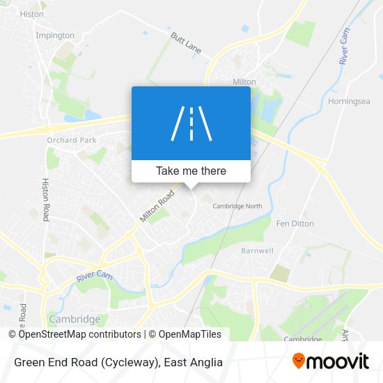 Green End Road (Cycleway) map