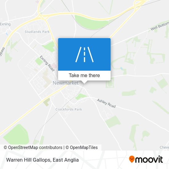 Warren Hill Gallops map