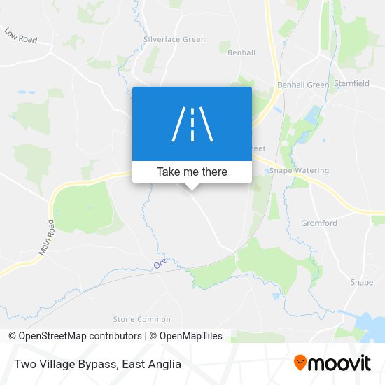 Two Village Bypass map