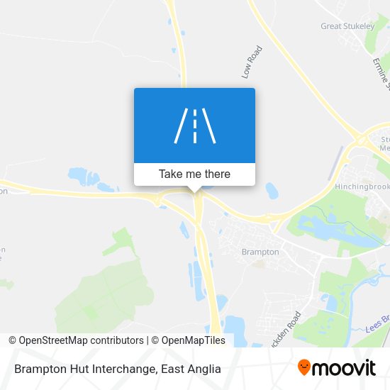 Brampton Hut Interchange map