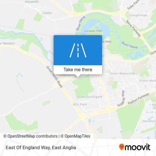 East Of England Way map
