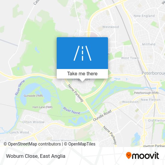 Woburn Close map