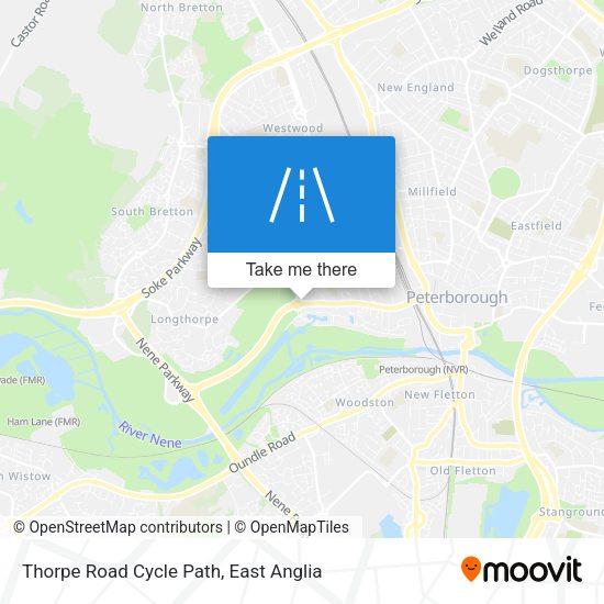 Thorpe Road Cycle Path map