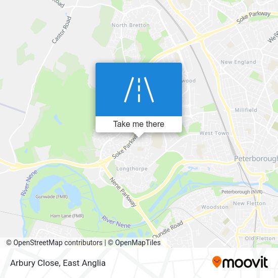 Arbury Close map
