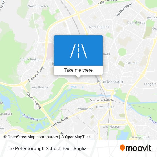 The Peterborough School map