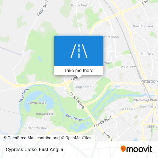 Cypress Close map