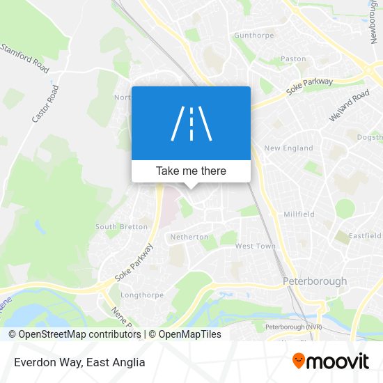 Everdon Way map