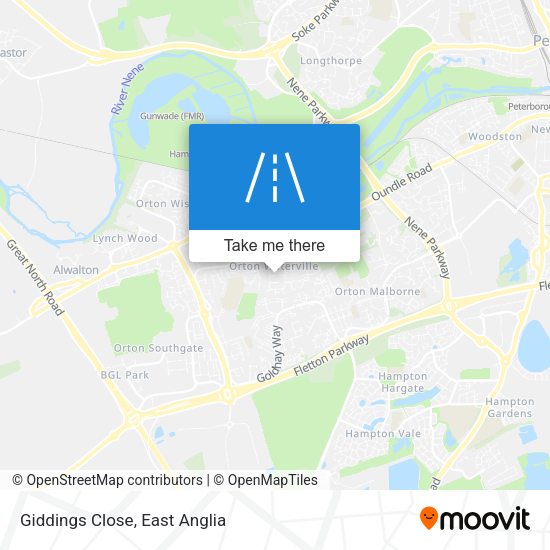 Giddings Close map
