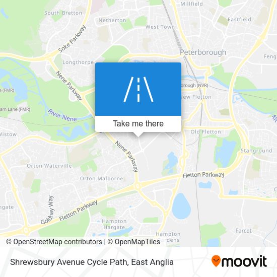 Shrewsbury Avenue Cycle Path map