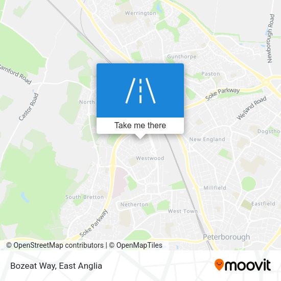 Bozeat Way map
