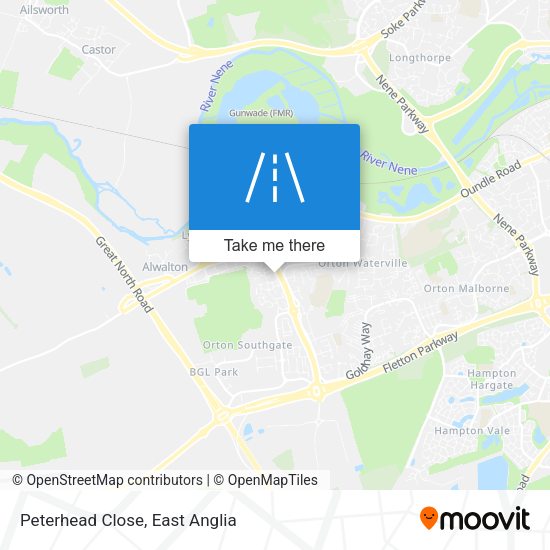 Peterhead Close map