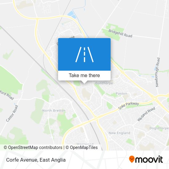 Corfe Avenue map