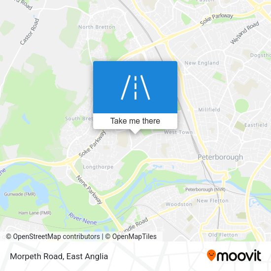 Morpeth Road map
