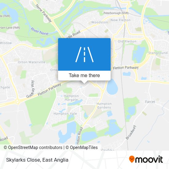 Skylarks Close map