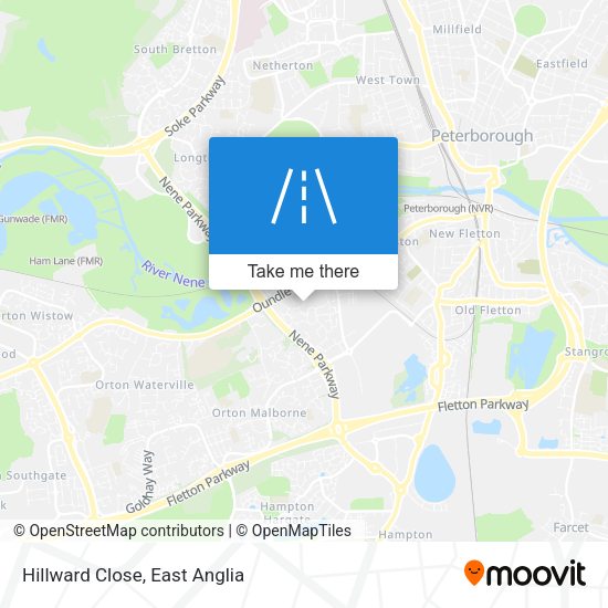 Hillward Close map