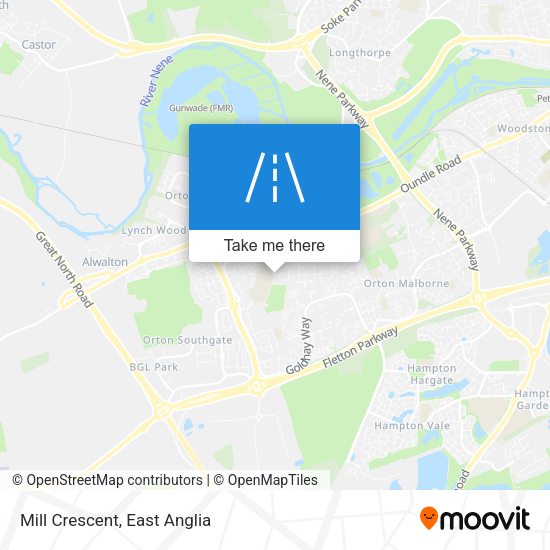 Mill Crescent map