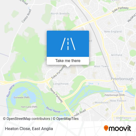 Heaton Close map
