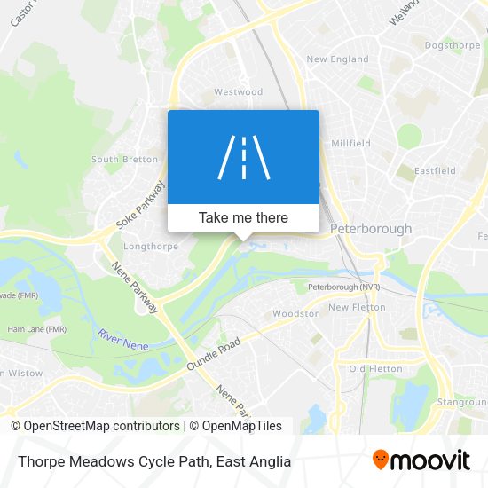 Thorpe Meadows Cycle Path map