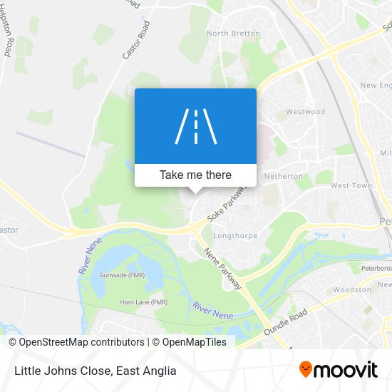 Little Johns Close map