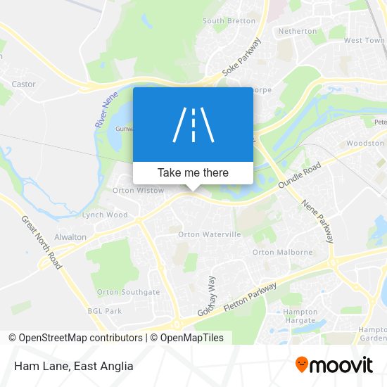 Ham Lane map