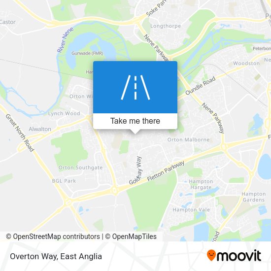 Overton Way map