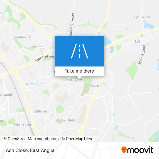 Ash Close map