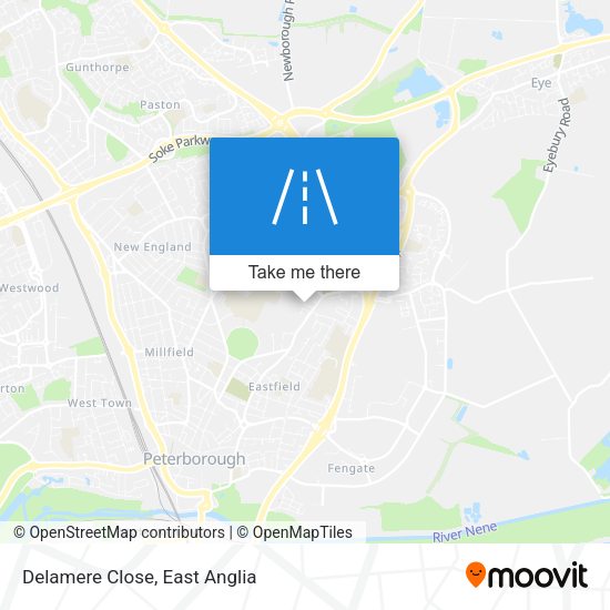 Delamere Close map