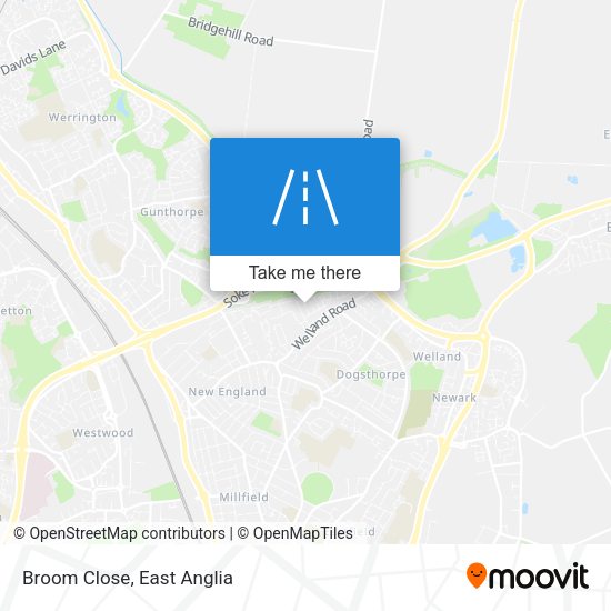 Broom Close map