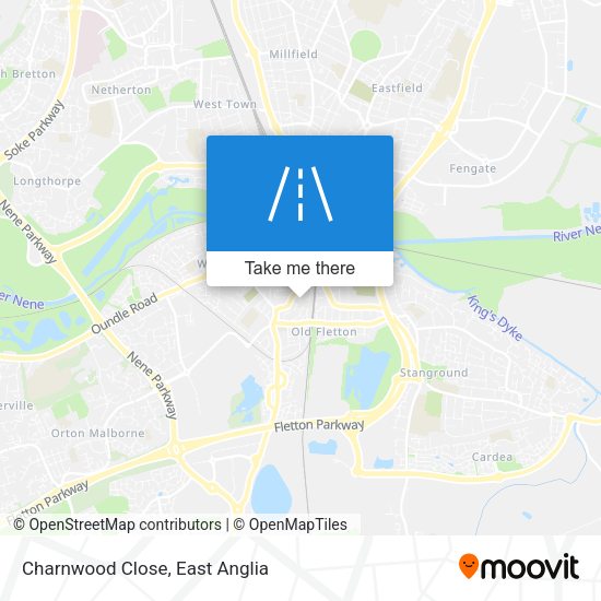 Charnwood Close map