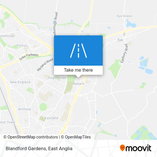 Blandford Gardens map