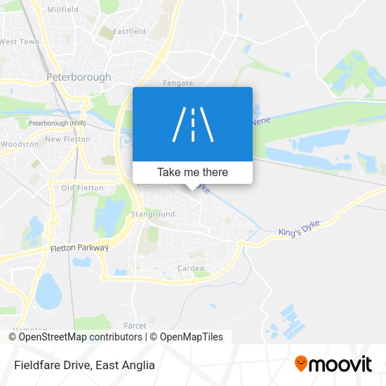 Fieldfare Drive map