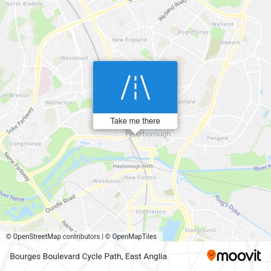Bourges Boulevard Cycle Path map