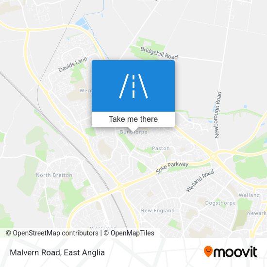 Malvern Road map