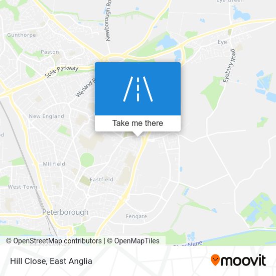 Hill Close map