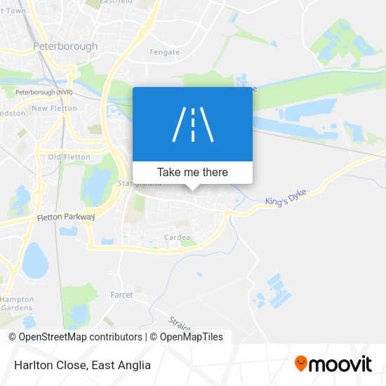 Harlton Close map