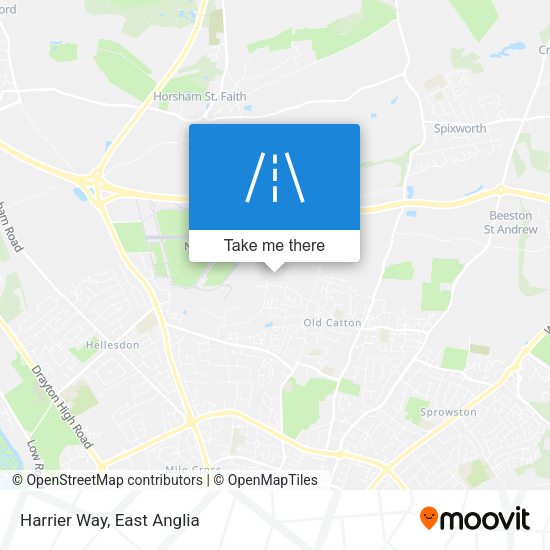 Harrier Way map