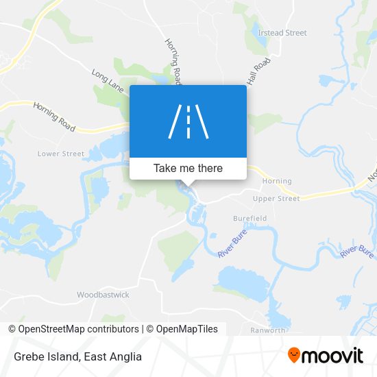 Grebe Island map