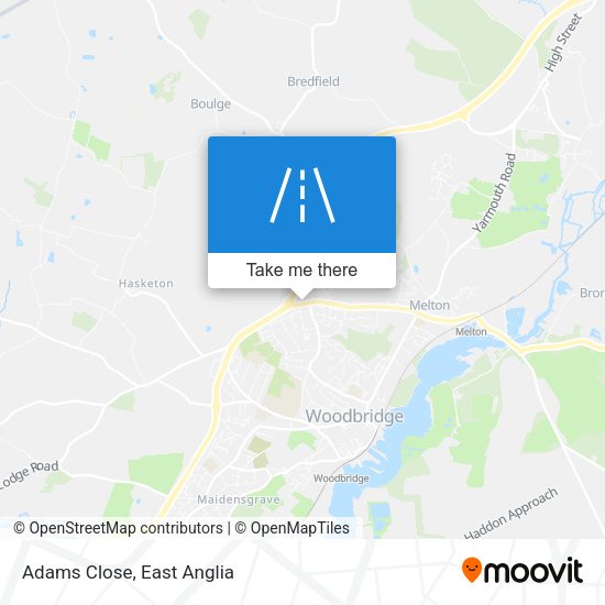 Adams Close map