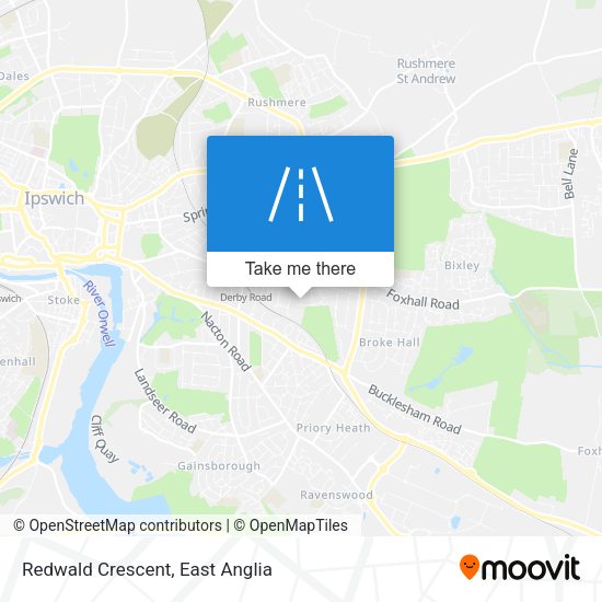 Redwald Crescent map